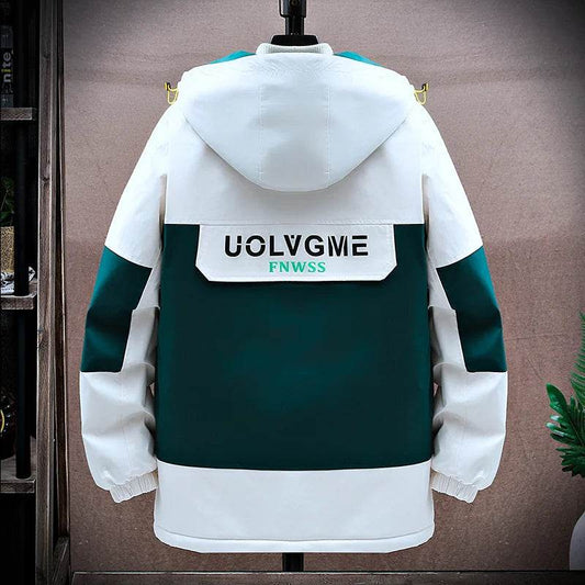 Trendy Hooded Jacket - Windproof Plush Insulation for Men’s Casual Style - Buy Center US