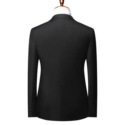 Men's Fashion Blazer - Solid Color British Style for Work & Weddings - Buy Center US