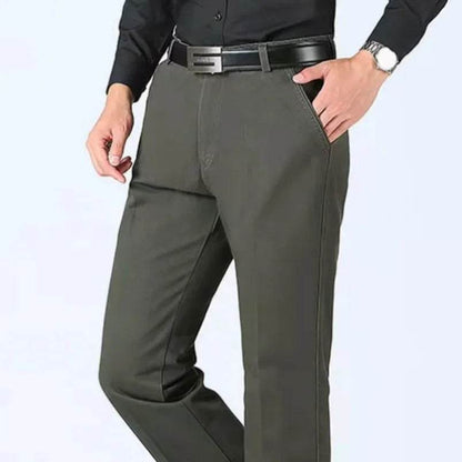 RIYBEOE Men's 100% Cotton Straight Suit Pants - Lightweight Casual Trousers - Buy Center US
