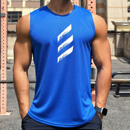 FITNESSTELE Men's Quick-Dry Sports Tank Top - Sleeveless Round Neck Vest - Buy Center US