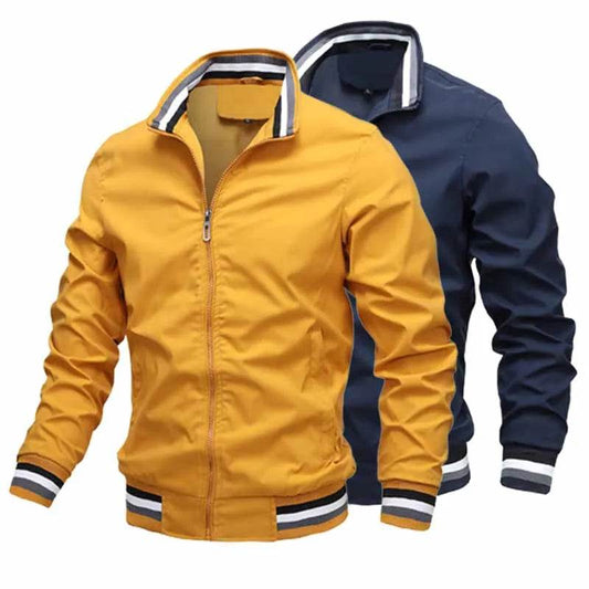 ZHANLINWU Men's Bomber Jacket - Casual Zipper Coat for Spring & Autumn - Buy Center US