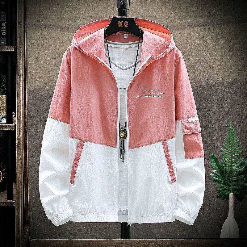 Men's Ultra Light UV Protection Windbreaker Jacket - Hooded Casual Coat - Buy Center US