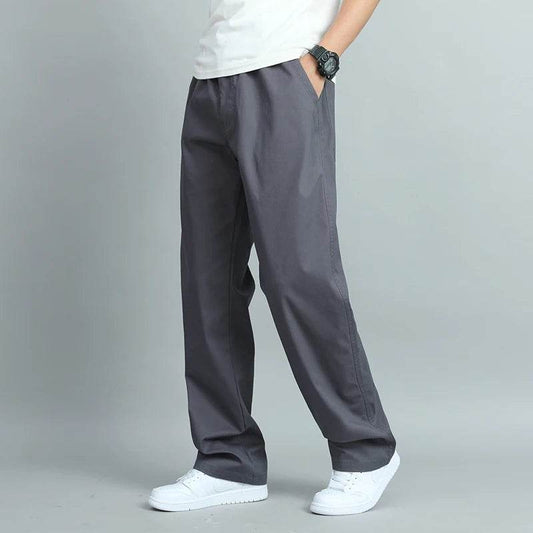 ENWEIGE Big Size Casual Cotton Trousers - Loose Fit Straight Pants - Buy Center US