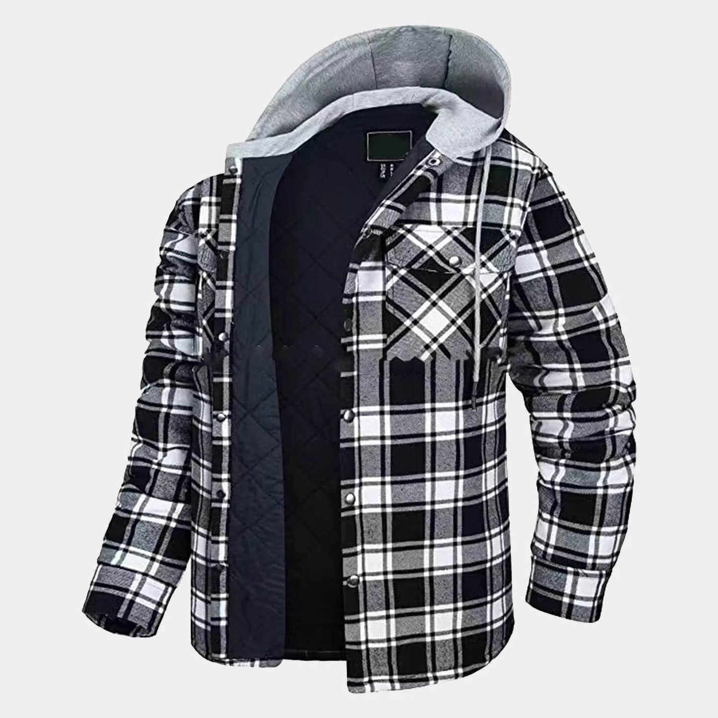 Men's Thickened Cotton Jacket - Casual Autumn Winter Hooded Coat - Buy Center US