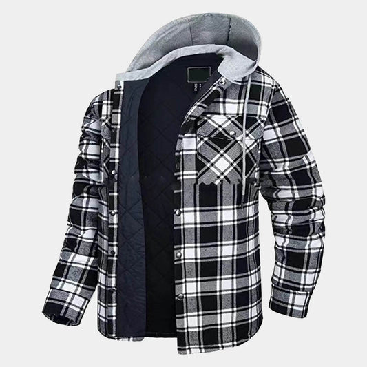 Men's Thickened Cotton Jacket - Casual Autumn Winter Hooded Coat - Buy Center US