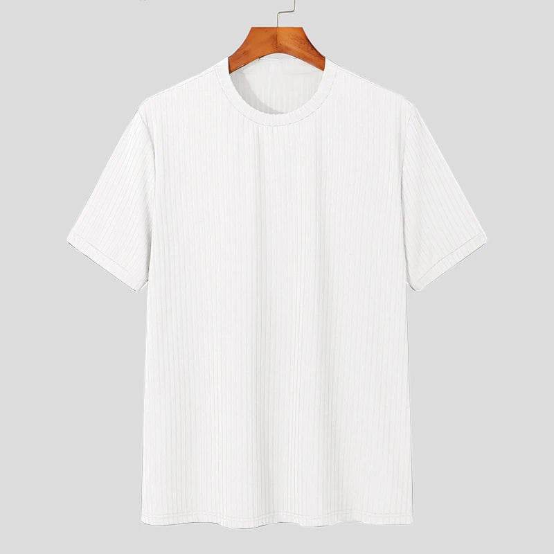 Summer Men's Light Luxury T-Shirt - O-Neck Casual Knitwear, Loose Fit - Buy Center US