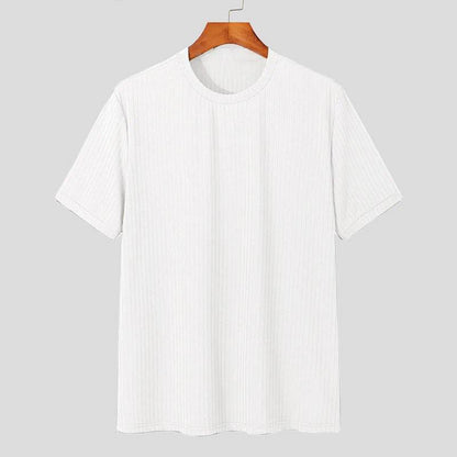 Summer Men's Light Luxury T-Shirt - O-Neck Casual Knitwear, Loose Fit - Buy Center US