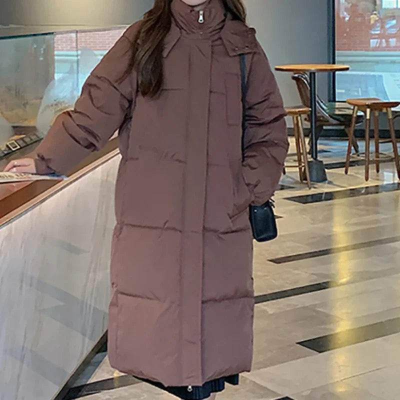 ABRINI Women's Hooded Long Coat - Warm Thicken Casual Parka - Buy Center US
