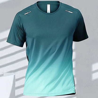 Men's Quick-Drying Gradient T-Shirts - Lightweight Casual Workout Tees - Buy Center US
