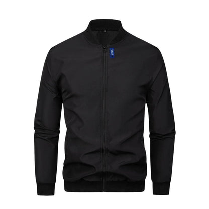 Men's Casual Thin Baseball Collar Jacket - Solid Color, Loose Fit for Spring - Buy Center US