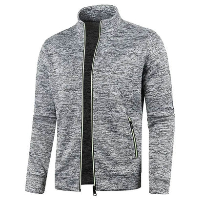 Men's Casual Zipper Hoodie - Stylish Black/Green/Gray Color Block Sweatshirt - Buy Center US