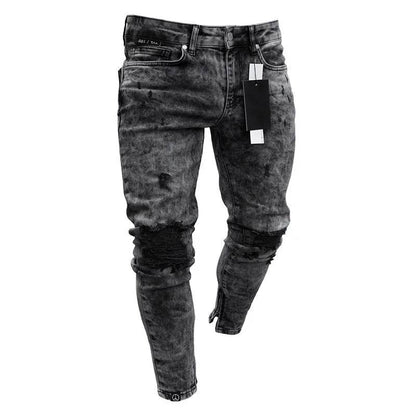 ZHANLINWU Men's Casual Ripped Jeans - Hip Hop Distressed Denim - Buy Center US