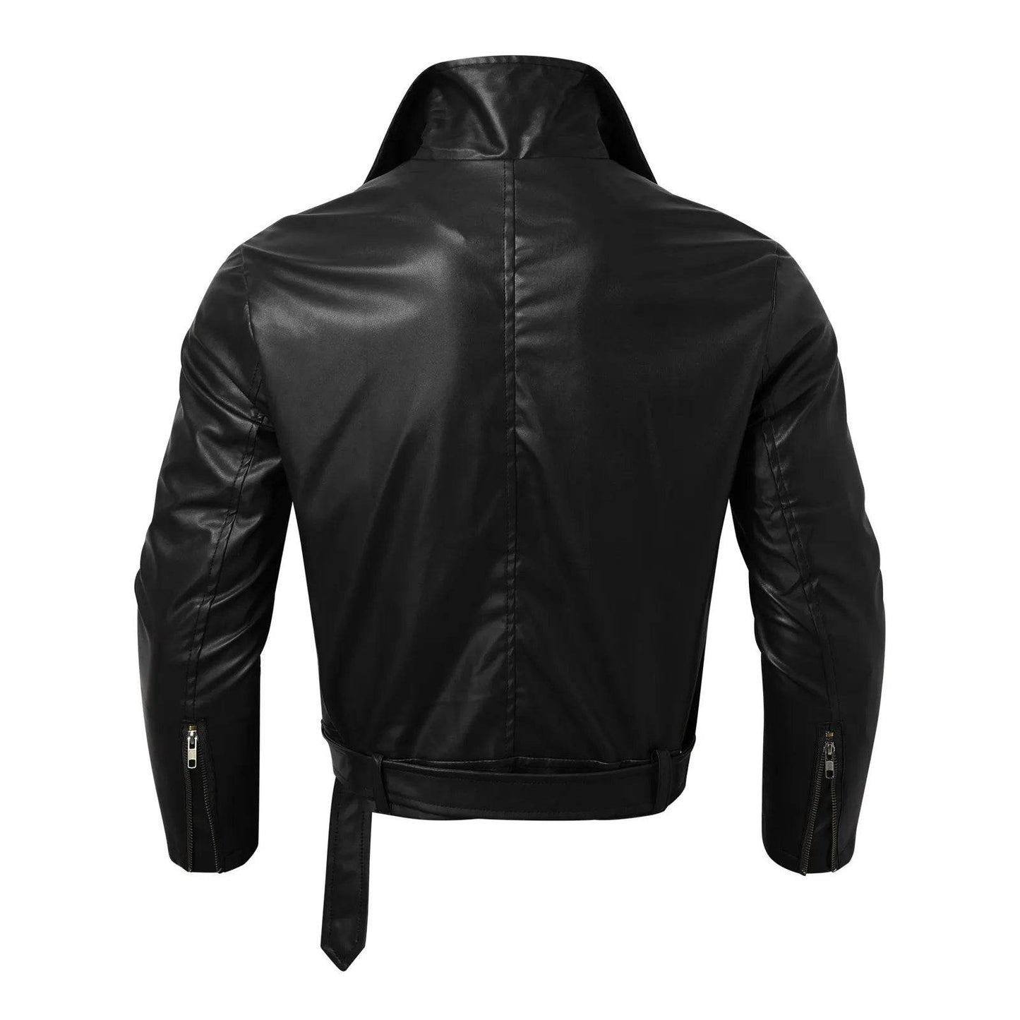 WHooHoo Men's PU Leather Motorcycle Jacket - Stylish Windproof Outwear - Buy Center US