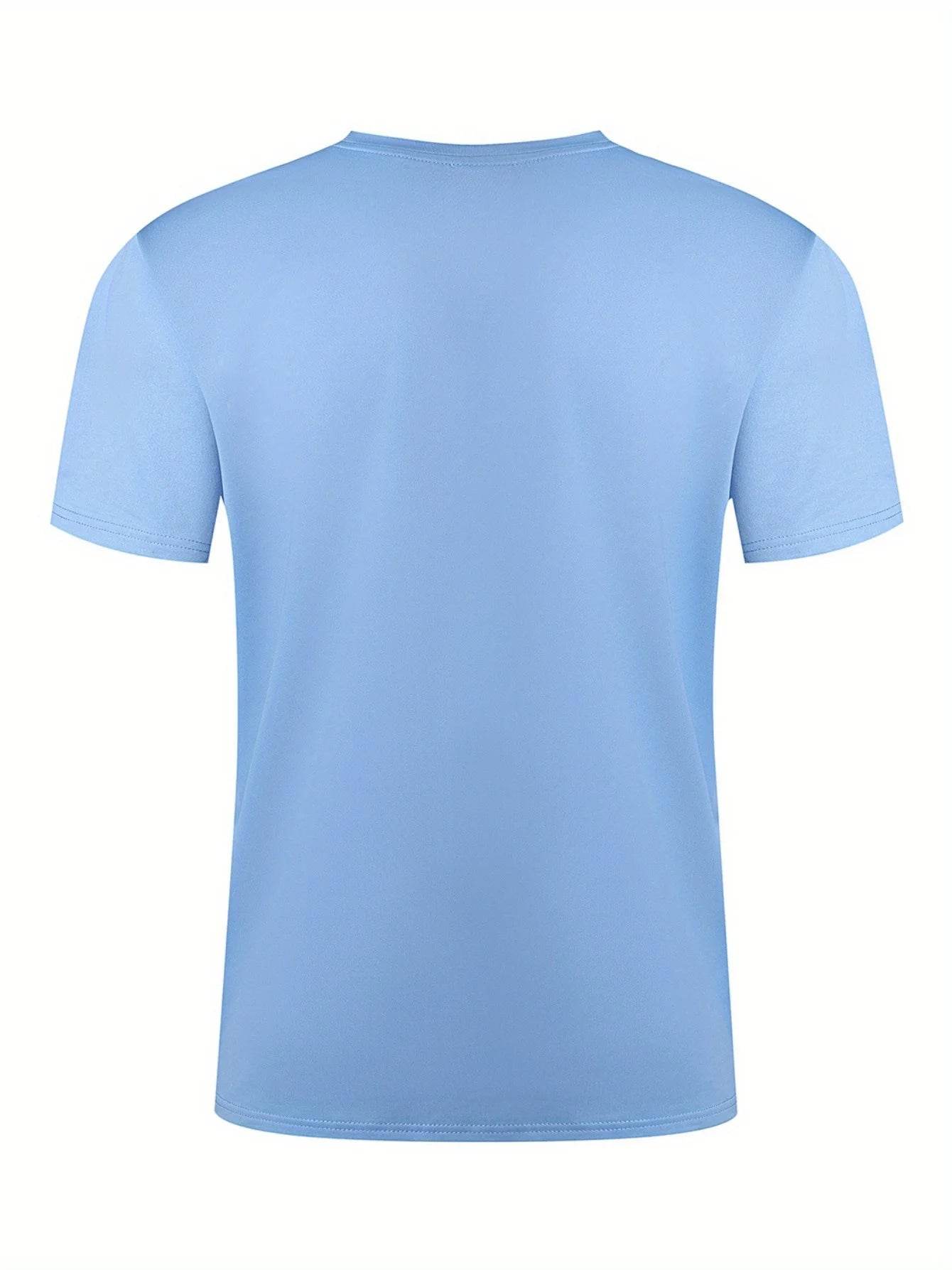 GUILAN Men's 100% Cotton Casual T-Shirt - Plus Size Moon Landing Print - Buy Center US