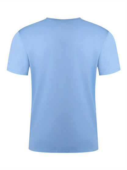 GUILAN Men's 100% Cotton Casual T-Shirt - Plus Size Moon Landing Print - Buy Center US