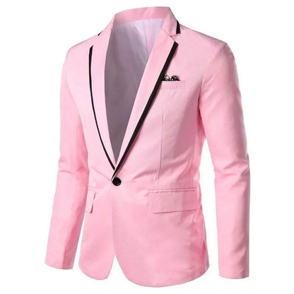 2023 Slims Men's Western Blazer - Stylish Solid Color for Casual Wear - Buy Center US