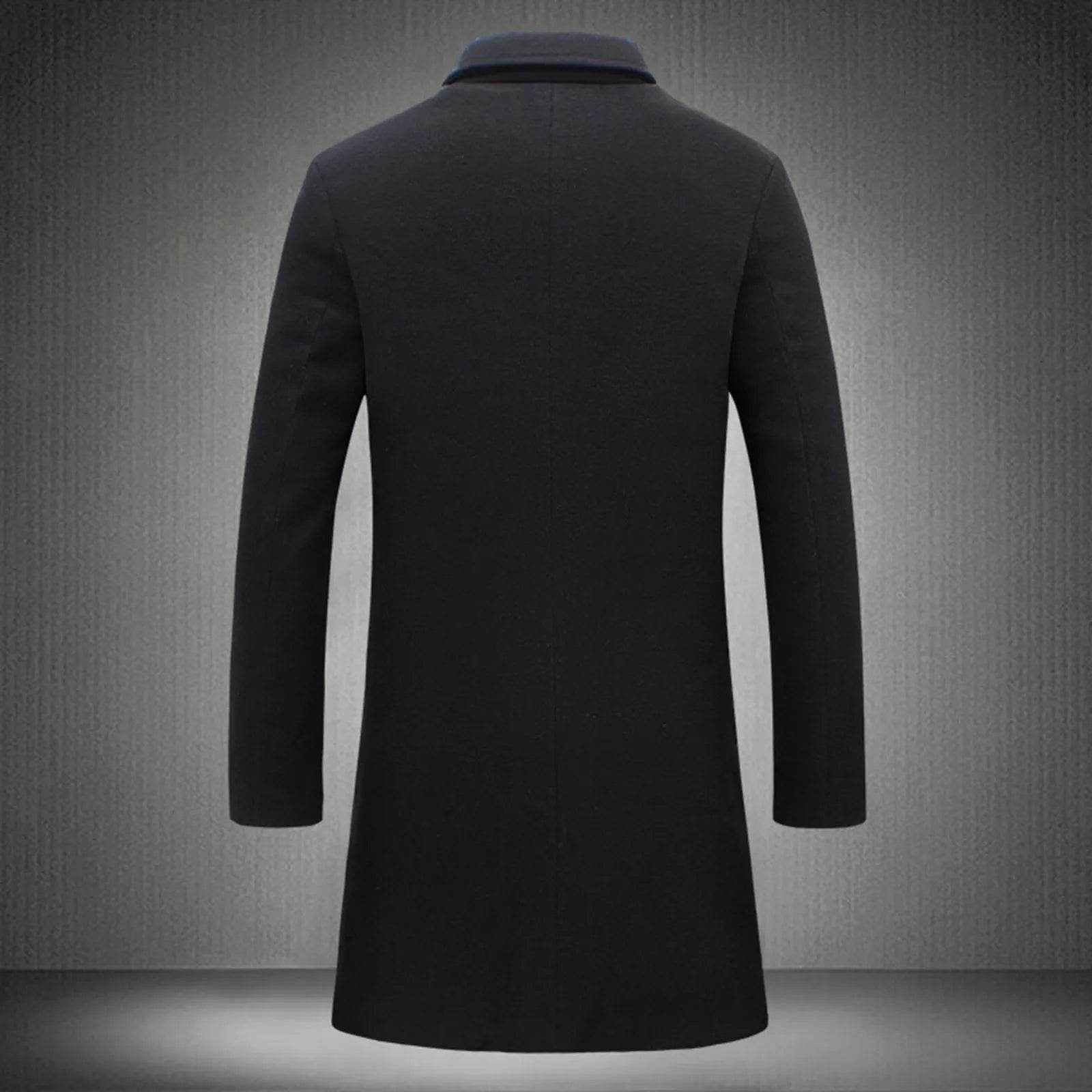 ZOMAXIUJEE Men’s Slim Fit Woolen Winter Jacket - Vintage Style Padded Coat - Buy Center US