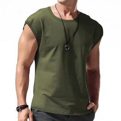 Men's Summer Sleeveless T-Shirt - Casual Sports Loose Fit Vest - Buy Center US