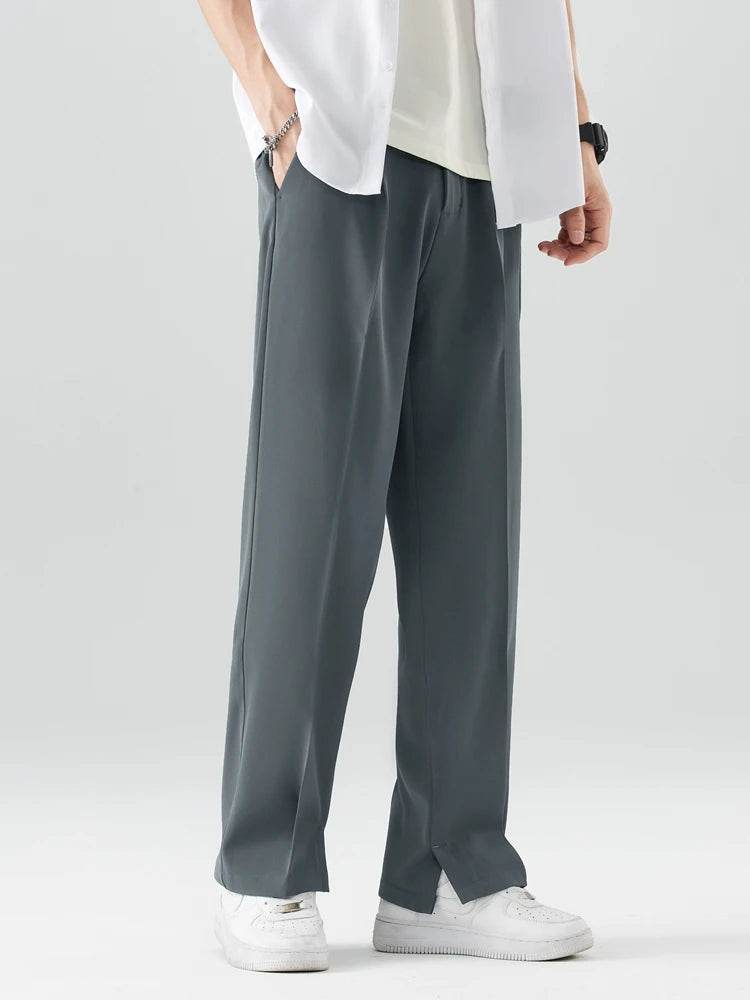 Anbican 2023 Summer Casual Pants for Men - Breathable Polyester Wide Leg - Buy Center US