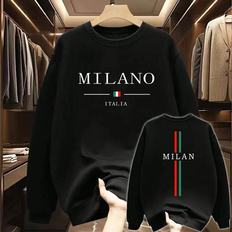 2025 Milan Urban Men's Sweatshirt - Casual O-Neck Pullover for All Seasons - Buy Center US