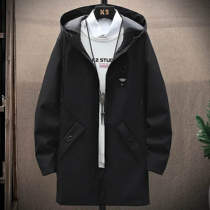 2023 Men's Hooded Jacket - Casual Zip-up Trench Coat for Autumn - Buy Center US
