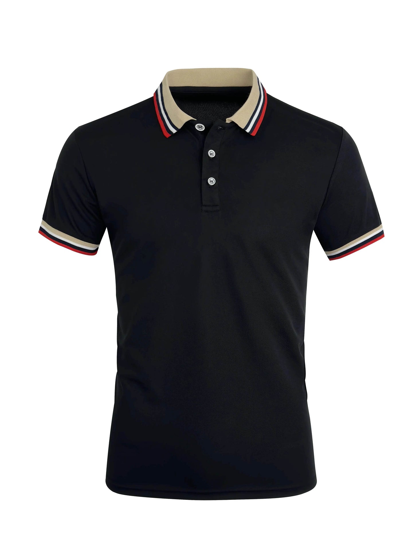 Men’s Casual Polo Shirt - Breathable Cotton, Short Sleeve, Solid Color - Buy Center US