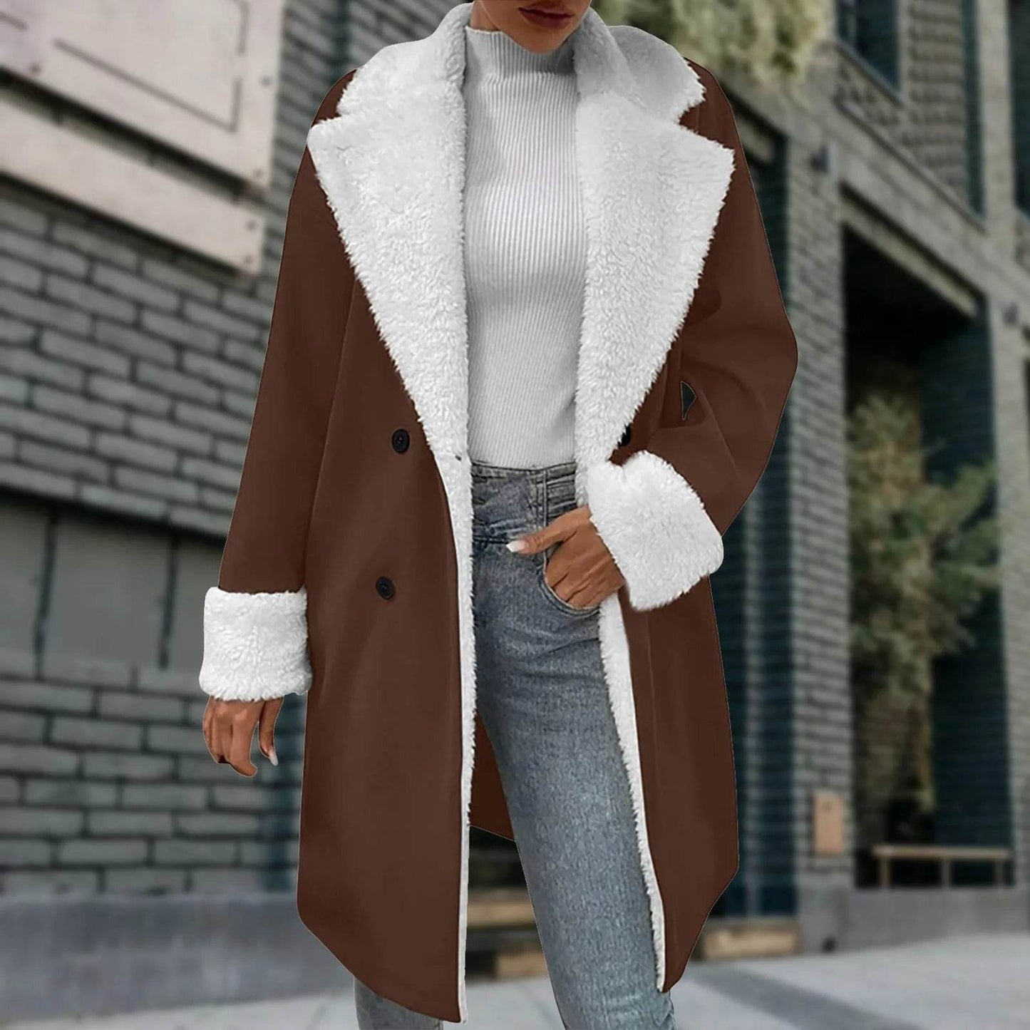 Women's Retro Suede Leather Jacket – Autumn Winter Windbreaker Style - Buy Center US