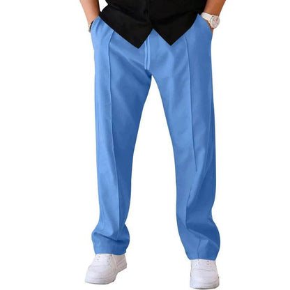 2024 Men's Casual Thin Pants - Spring/Summer Loose Straight Leg Style - Buy Center US
