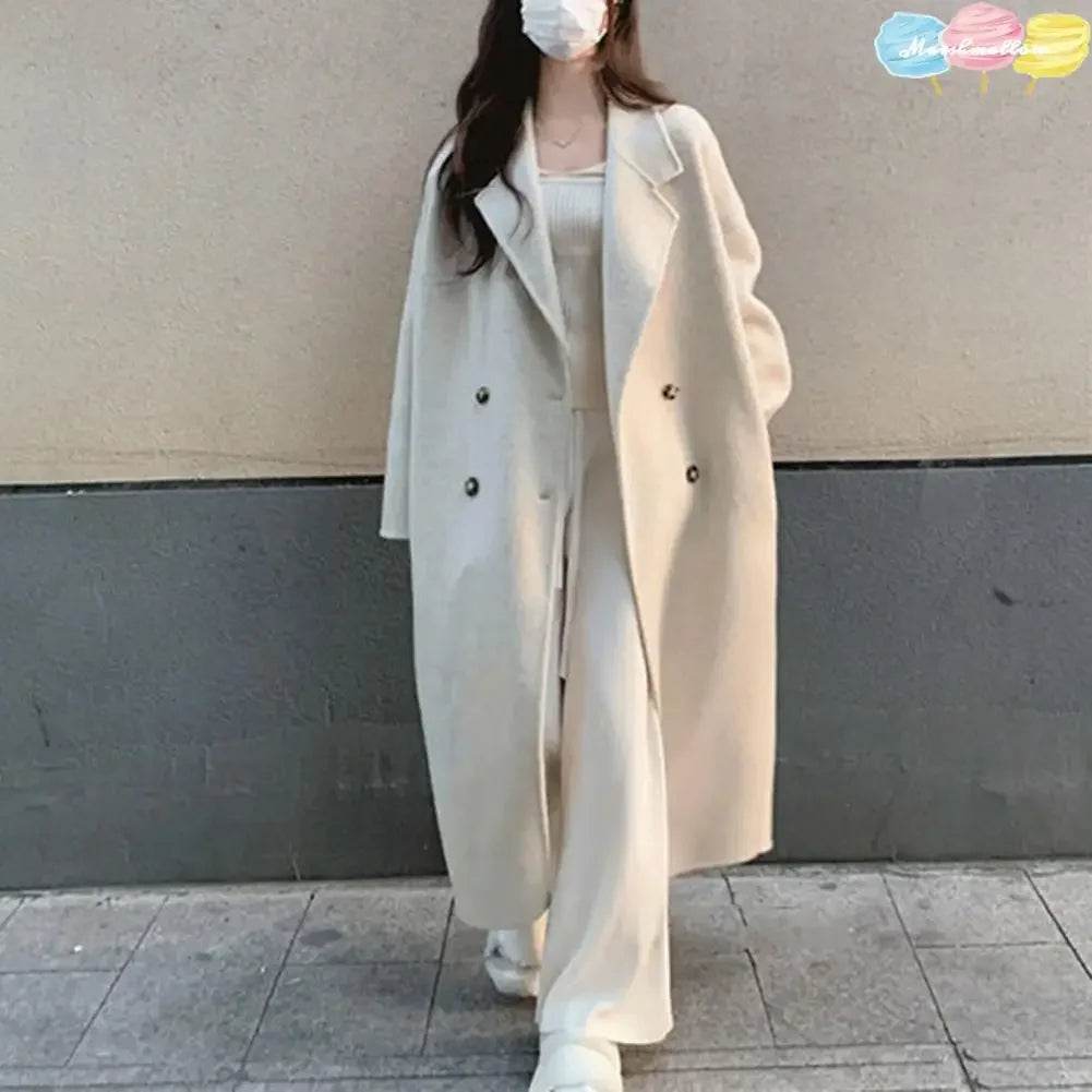 Women’s Loose Double-Breasted Trench Coat - Windproof & Warm - Buy Center US