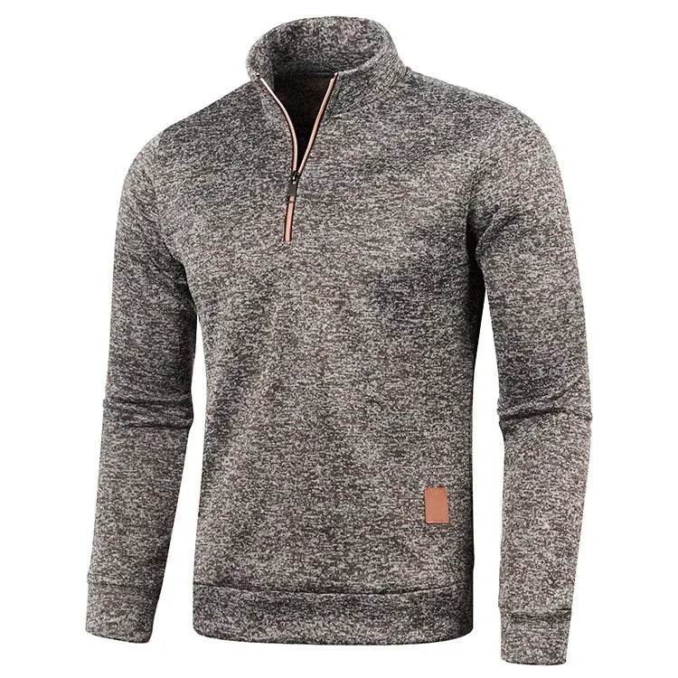 WHWR Men's Fleece Stand Collar Jacket - Slim Casual Half Zipper Pullover - Buy Center US
