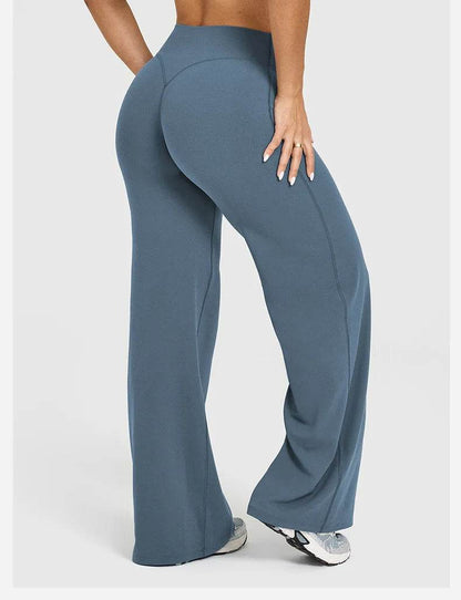 Women's High Waist Yoga Pants - Breathable Wide-Leg Fitness Trousers - Buy Center US