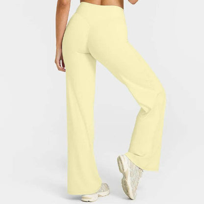 Women's High Waist Yoga Pants - Breathable Wide-Leg Fitness Trousers - Buy Center US