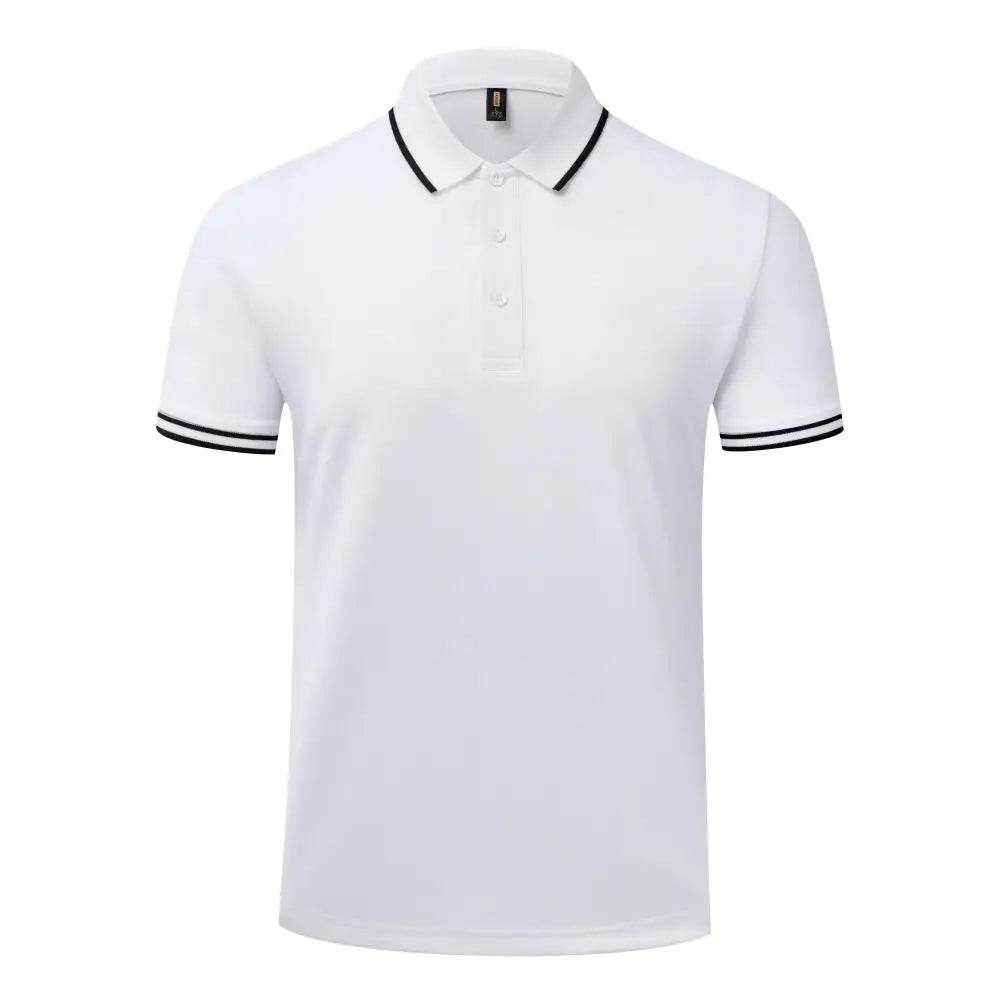 Classic Striped Polo T-Shirt for Men - Short Sleeve, Casual & Breathable - Buy Center US
