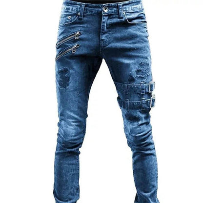Tsingyi Plus Size Straight Jeans for Men - Stylish Cargo Denim Pants - Buy Center US