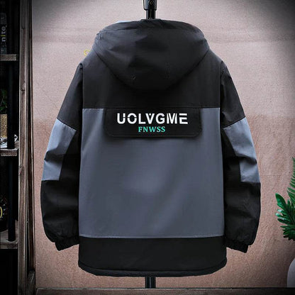Trendy Hooded Jacket - Windproof Plush Insulation for Men’s Casual Style - Buy Center US