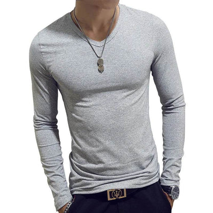 Bigsweety Men's Turtleneck Pullover - Solid Color Slim Fit for Spring - Buy Center US