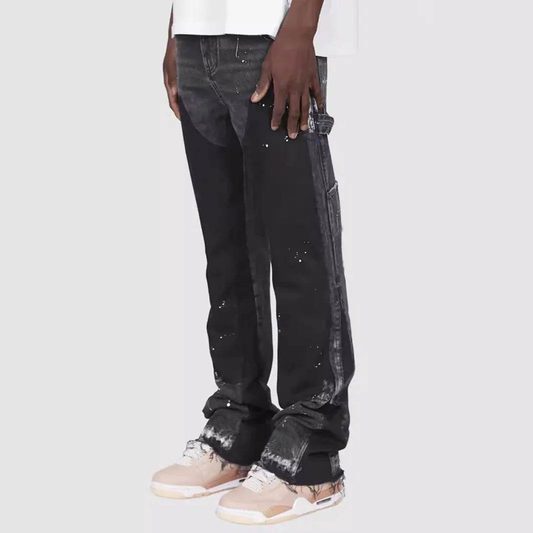 Vintage Ankle Length Washed Jeans for Men - Casual Streetwear Style - Buy Center US