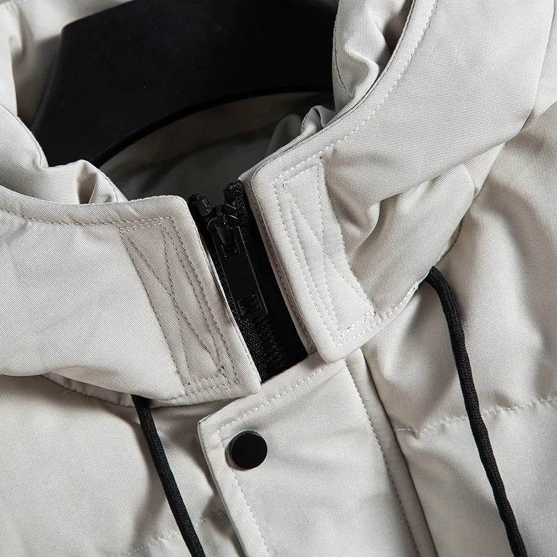 Men's Warm Hooded Parka Jacket - Waterproof, Casual Winter Outerwear - Buy Center US