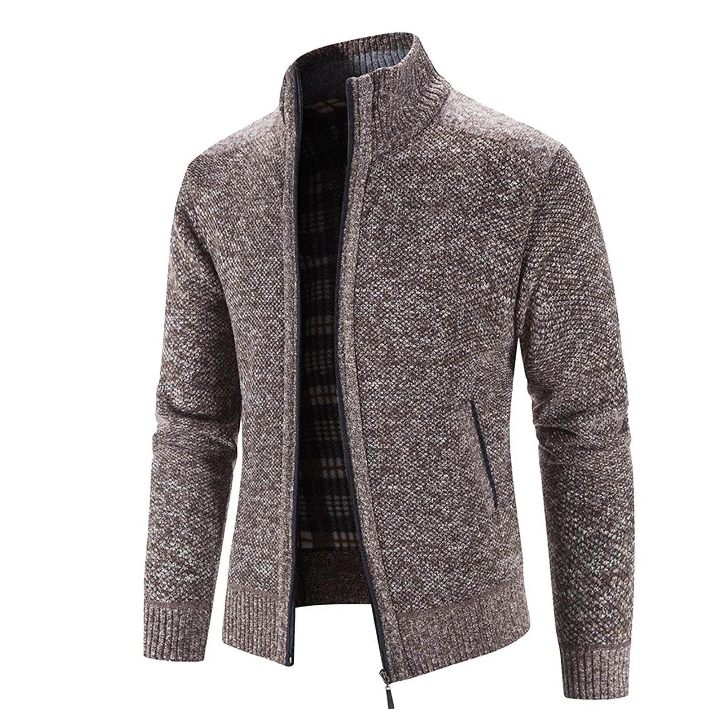 2024 Men’s Faux Fur Wool Jacket - Thick Long-Sleeved Casual Coat - Buy Center US
