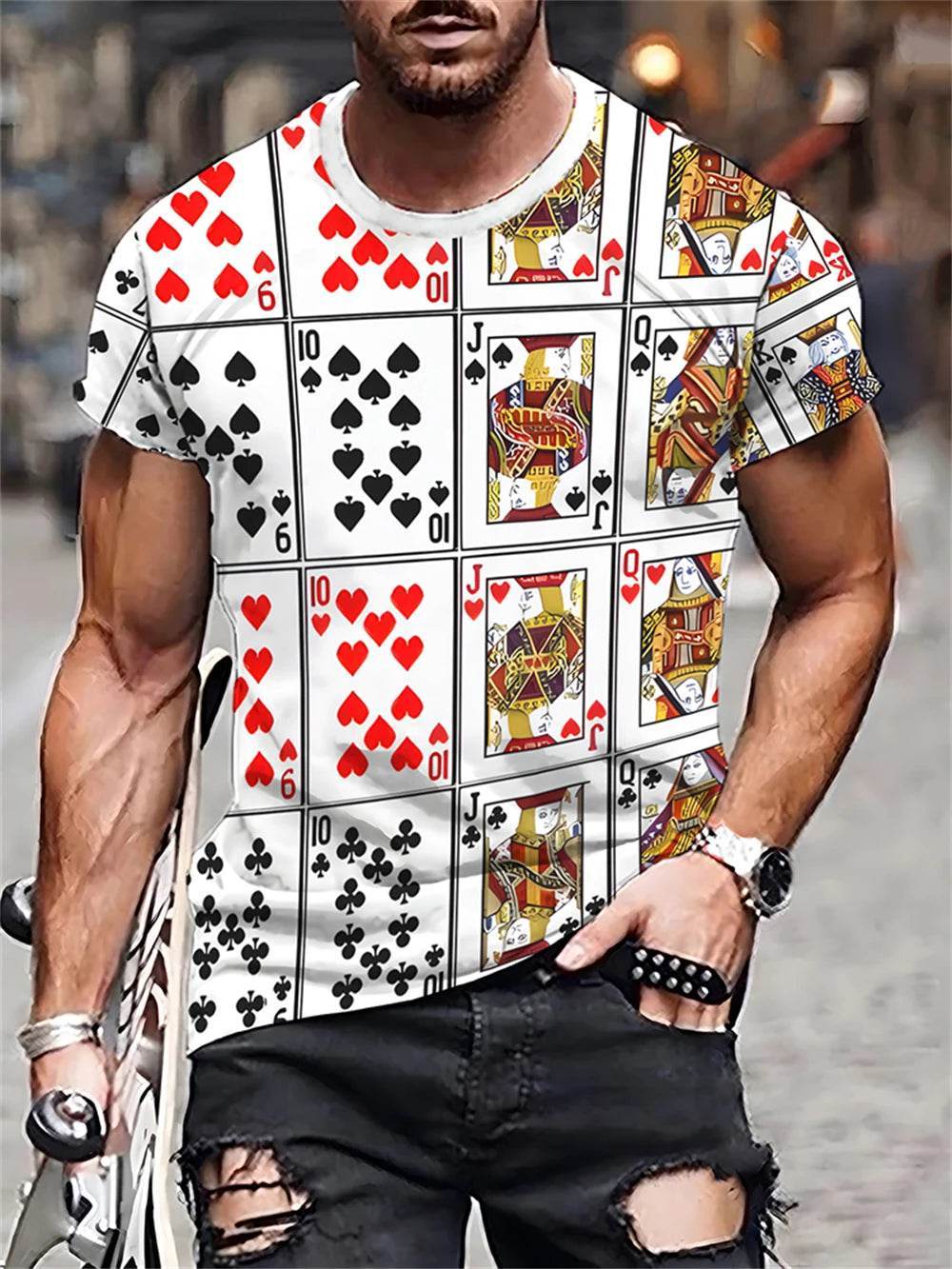 Men's Lion Print Crew Neck T-Shirt - Soft, Breathable Summer Casual Wear - Buy Center US