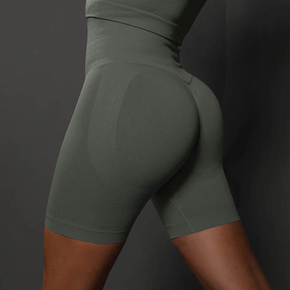 Hamidou High Waist Yoga Shorts for Women - Seamless Gym Fit - Buy Center US