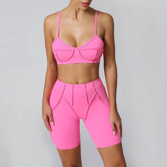 XPSAEG Women's Yoga Outfit Set - Sports Bra & Biker Shorts 2025 - Buy Center US