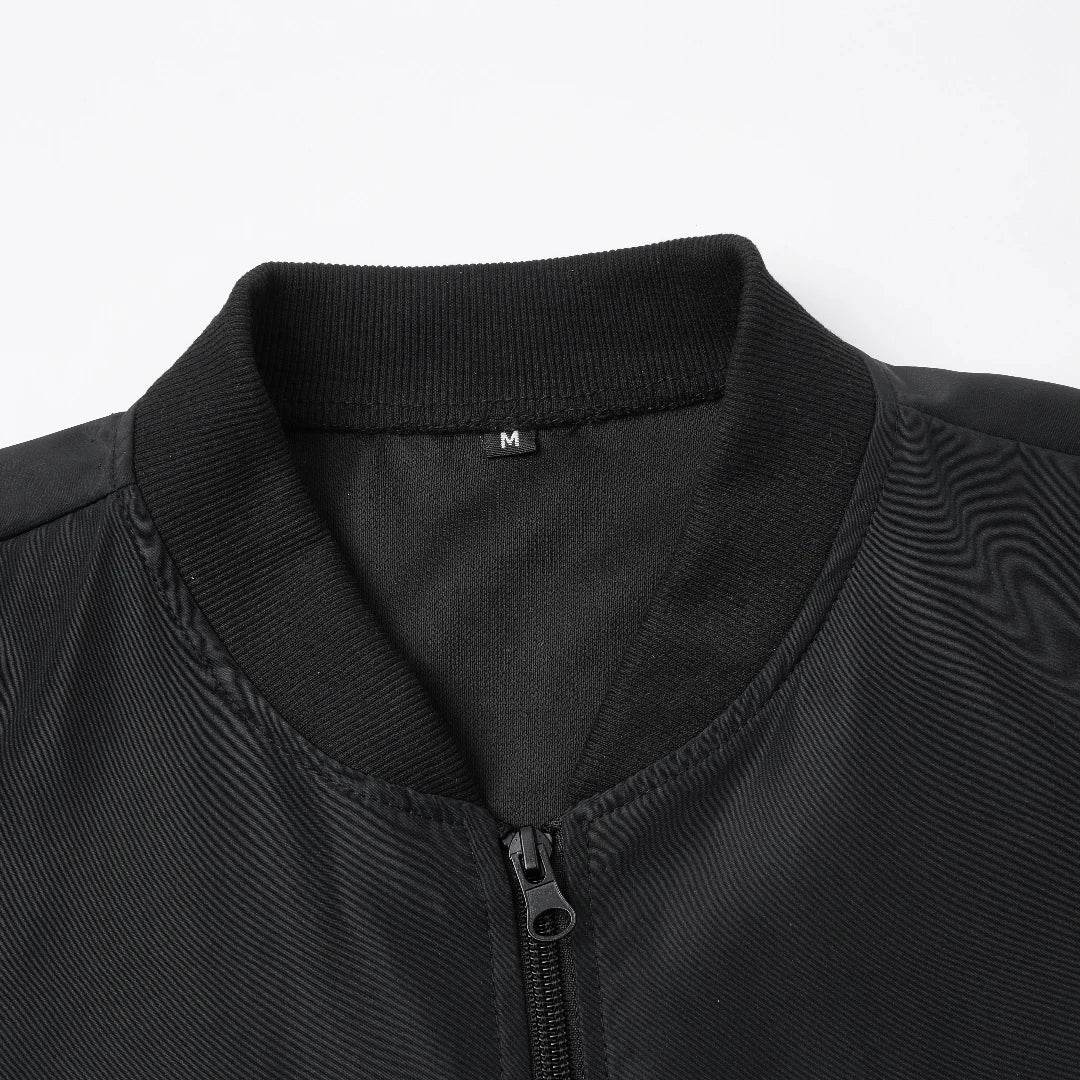 Men's Casual Thin Baseball Collar Jacket - Solid Color, Loose Fit for Spring - Buy Center US