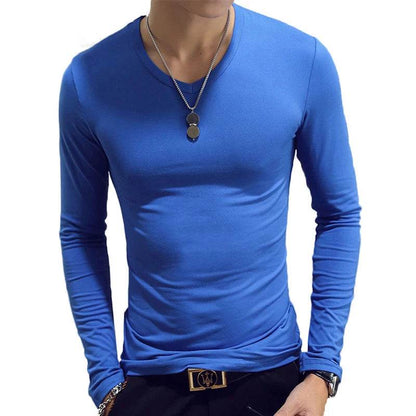 Bigsweety Men's Turtleneck Pullover - Solid Color Slim Fit for Spring - Buy Center US