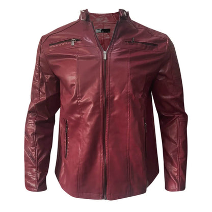 Men's Motorcycle Leather Jacket - Windproof, Rainproof, Casual Style - Buy Center US
