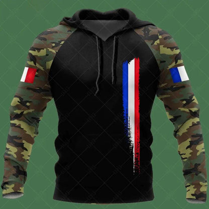 Men's 3D Print France Flag Hoodie - Casual Long Sleeve Autumn Wear - Buy Center US