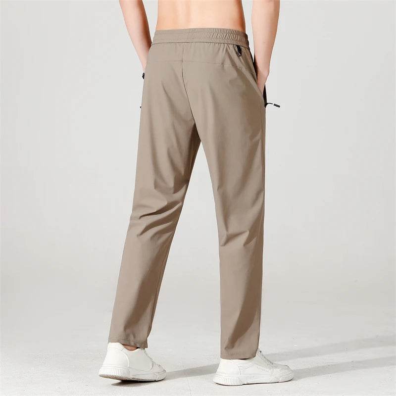 Longe 2024 Summer Ice Silk Men's Trousers - Lightweight Casual Pants - Buy Center US