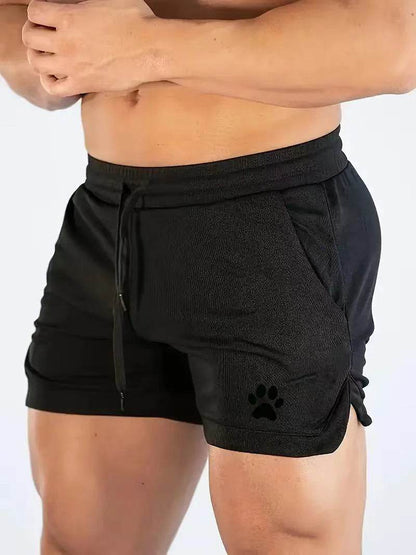 Men's Casual Bear Paw Print Shorts - Summer Fitness & Jogging Style - Buy Center US