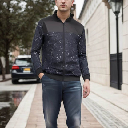 Men's Casual Thin Baseball Collar Jacket - Solid Color, Loose Fit for Spring - Buy Center US