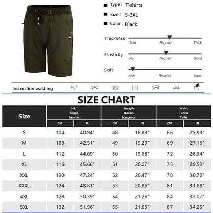 Men's Summer Cotton Shorts - Casual Loose Jogger Beach Pants - Buy Center US
